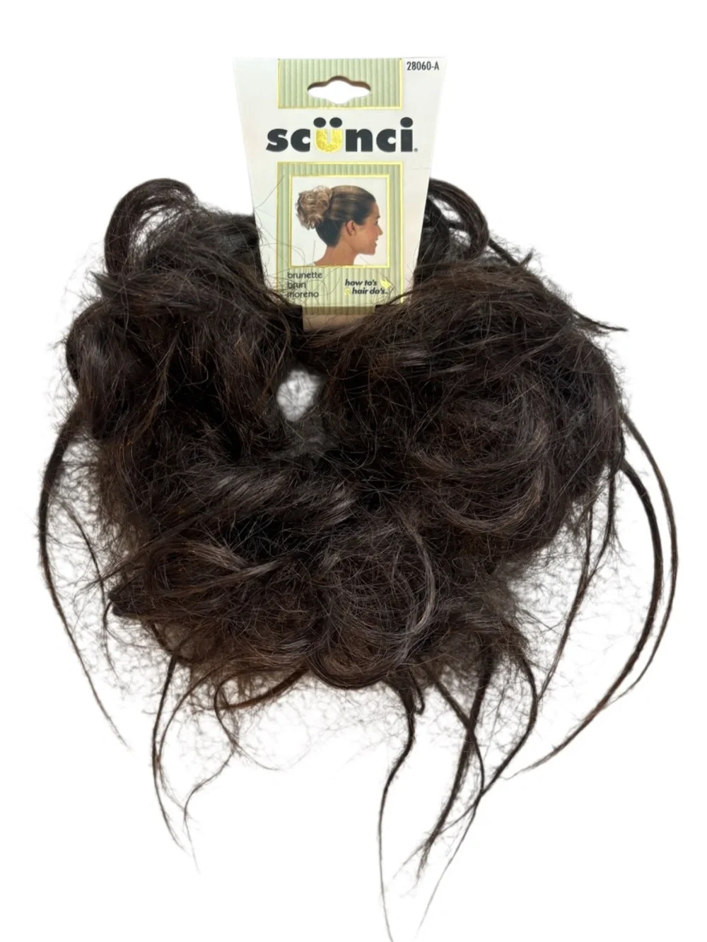 Scunci Brunette Messy Bun Hair Piece Scrunchie Updo Extension NEW Boho Brown